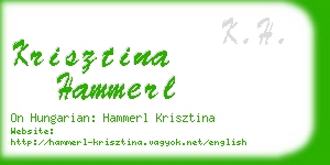 krisztina hammerl business card